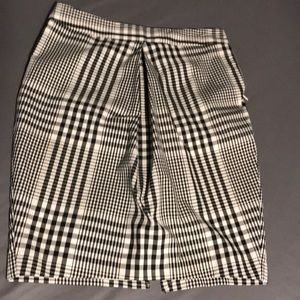 Black and White Pencil Skirt - Side Zip